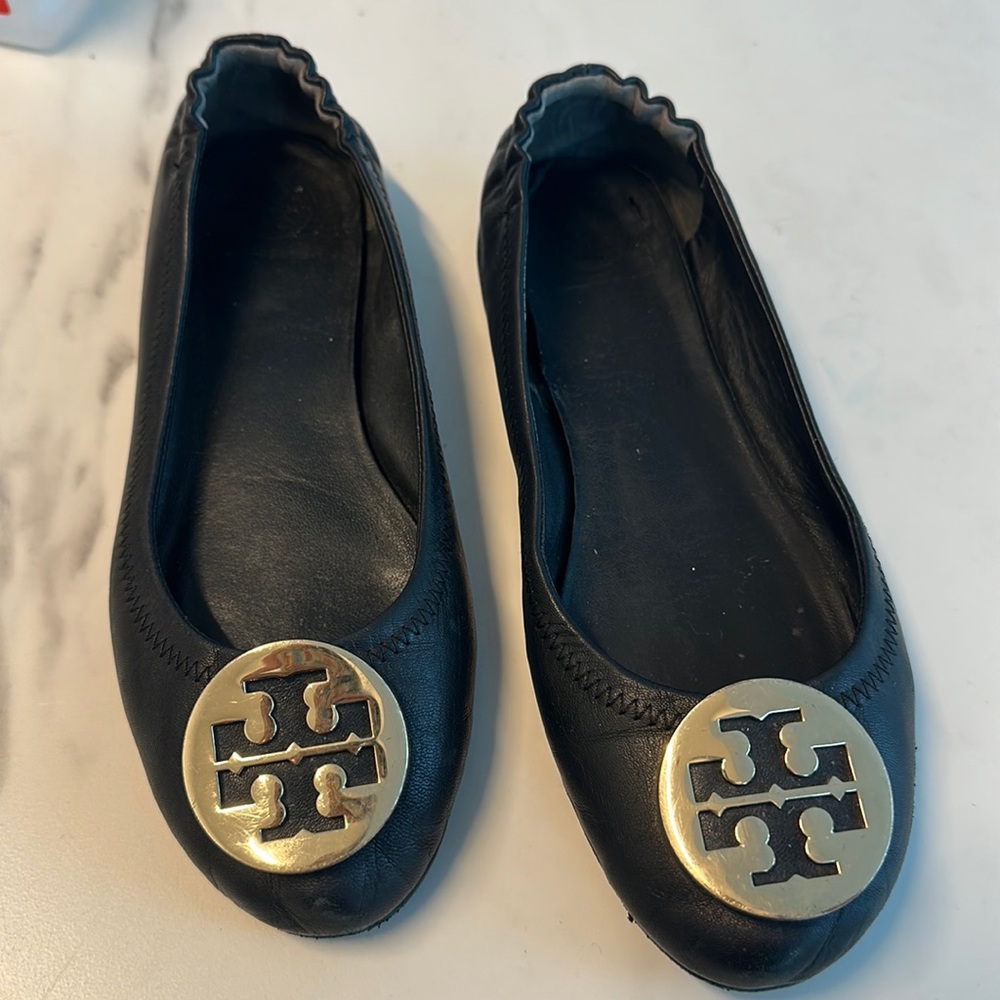 Tory Burch Leather Flats MINNIE TRAVEL BALLET